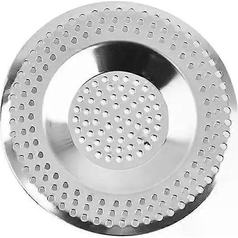 Tappo per vasca/doccia con filtro in acciaio inox da 7,5 cm per raccogli capelli, lavello/cucina/pavimento. (1/4)