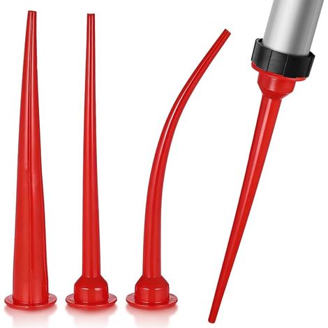 Set of 3 Caulking Tips Extension Nozzle for Silicone Cartridge Thin Long and Thick Nozzle for Finishing Gaskets Precise Application and DIY Work