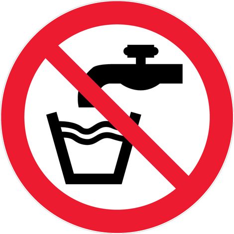 Panneau Interdit de boire l'eau - Rigide Ø180mm - 4042176