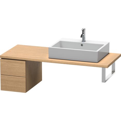 Base armadio Duravit L-Cube Base per consolle, larghezza 320 mm, profondità 547 mm, 2 cassetti, colorazione: Rovere europeo Decorazione quercia - LC583505252 (1/4)