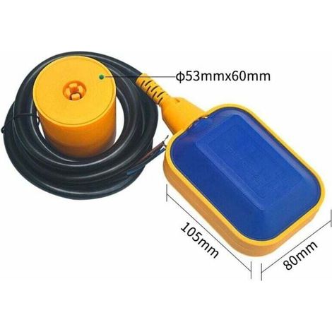 Float switch with 2 m cable, 220 V 4 A float switch automatically controls the water level controller of the MUMU water tank pump (1/4)