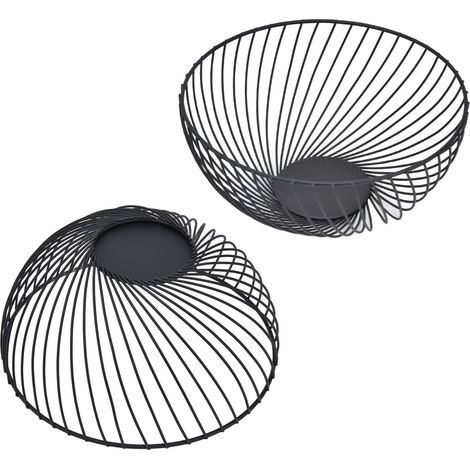 Corbeille à fruits en fer, style européen, design simple et antidérapant, facile à transporter, pour ranger les fruits et les en-cas. (1/5)