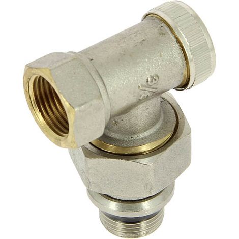 Robinetterie de radiateur - Coude de réglage avec joint 3/8'' - CR12N de Caleffi (1/3)