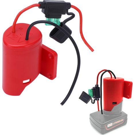 Akku-Umrüstadapter für Milwaukee M12 12V (DIY) mit Sicherung und Kabelausgang (1/5)