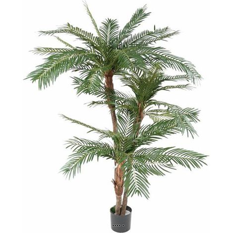 Palmier Cycas 3 Troncs en pot 200cm superbe de réalisme - dimhaut: H 200 cm - couleur: Vert
