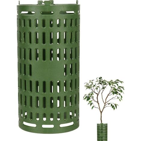 Lot de 4 Protecteur de Tronc d'arbre,Protecteur de Tronc d'arbre ventilé - Protège-Arbre à Verrouillage Facile pour protéger Les Arbres des Taille-Bordures et des Petits Animaux (1/5)