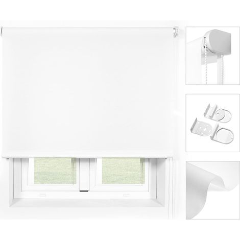 Blindecor Ara Premium Tenda traslucida tinta unita di alta qualità - Beige, 120 x 190 cm (Larghezza x Altezza) Dimensioni del tessuto 117 x 185 cm - Tenda avvolgibile qualità premium (1/5)