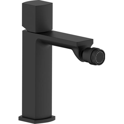 Miscelatore bidet nero opaco con risparmio acqua e piletta click clack - serie Marte (1/2)