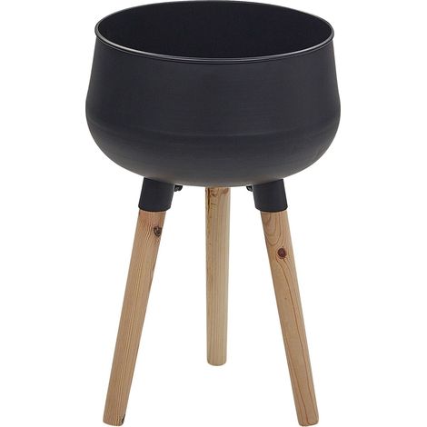 Elevated Plant Pot AGROS Metal 30 cm Black