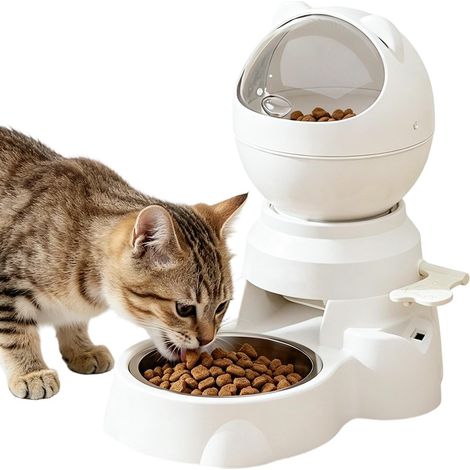 Distributeur automatique de nourriture pour chat - Grande gamelle interactive - 1,5 l - Distributeur de nourriture pour chien - Pour petits chiots de taille moyenne - Pour l'intérieur (1/5)