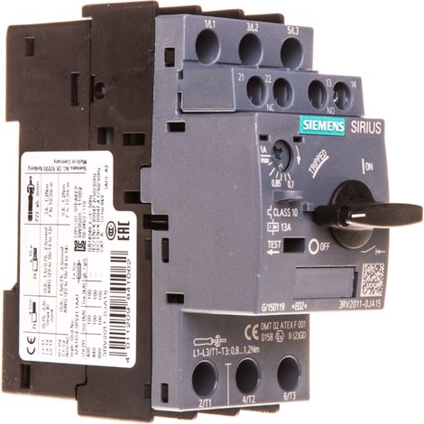 Disyuntor de motor 3P 0,7-1A 1Z 1R S00 3RV2011-0JA15