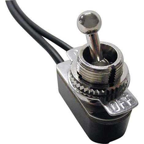 Interruptor de palanca eléctrico GSW-125, SPST, encendido y apagado, 6 A/125 V CA, terminal de cable de 6" (1/5)