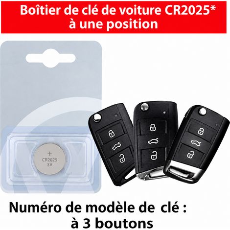 Pile bouton lithium 3V Volkswagen CR2025 1 pièce pour clé télécommande voiture – Livraison gratuite