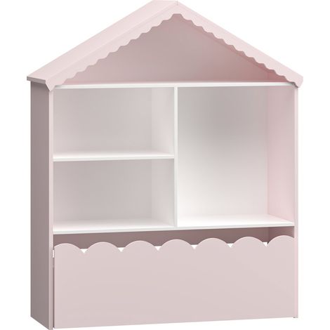 Scaffale dal design senza tempo per soggiorno camera da letto mobile contenitore per bambini rosa zucchero filato 030011309