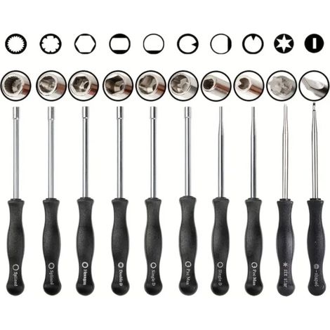 10 Pcs Tournevis de Réglage de Carburateur Nettoyage Moteur Réparation Convient à La Plupart des Moteurs avec (1/5)