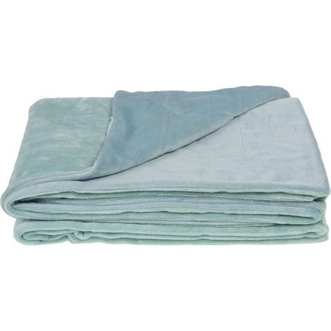 Amadeus - Plaid Lou bleu glacier 130X170 cm (1/3)