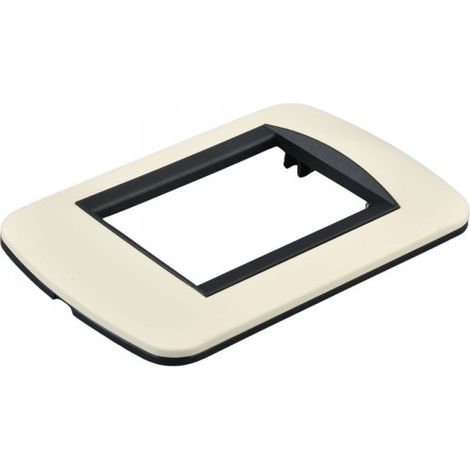 Placca Plastica Ovale MBL 3M Sabbia Compatibile Bticino Living BLN88309