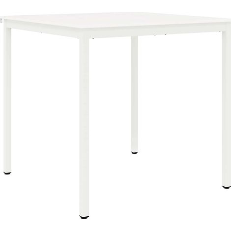 Maison Exclusive - Table de bar Blanc 110 x 110 x 105 cm Bois de pin massif (1/5)