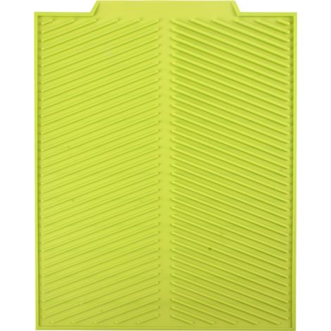 Tapis égouttoir à vaisselle en silicone pour plan de travail, compatible lave-vaisselle, usages multiples (1/5)