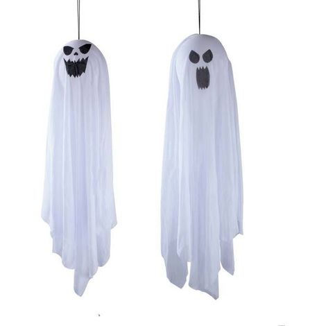 Fantôme à Suspendre - PTIT CLOWN - Modèle Aléatoire - 70 cm - Décoration Halloween - Blanc (1/3)