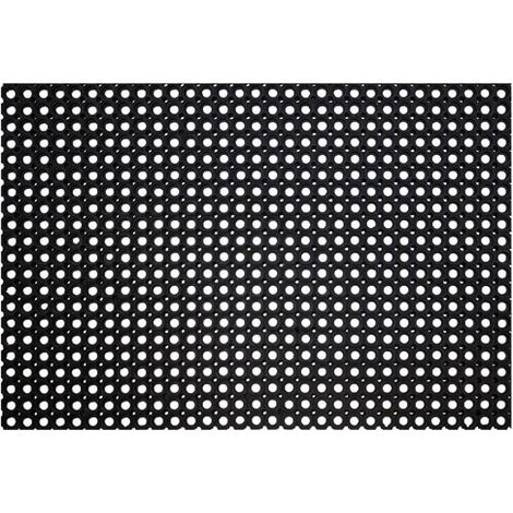 Tapis caillebotis 80x120 cm – Caoutchouc 100% – Anti-dérapant et drainant – Résistant aux intempéries et UV – Épaisseur 2.3 cm – Id Mat (1/8)