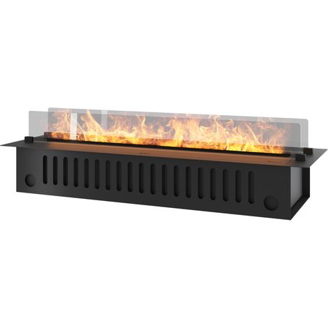 Caminetto a Vapore Acqueo da Incasso Invapo Insert 1200 - Fiamma Multicolore, Effetto 3D e Controllo App, Serbatoio 2.4l - 120cm