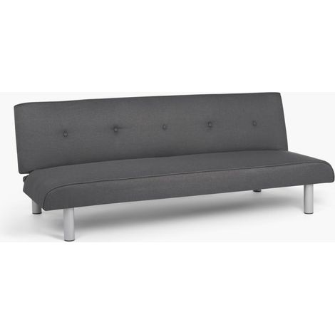 Modus Sofà – Canapé clic-clac 3 places en tissu polyester – Dimensions 190x82x70 cm – Mécanisme clic-clac – Design moderne gris foncé