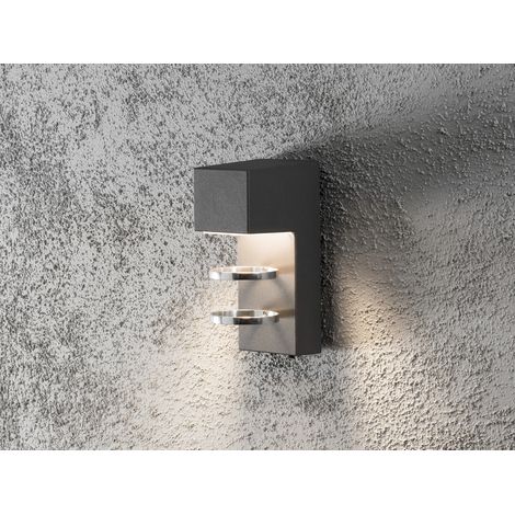 Elegante Wandleuchte ACERRA, anthrazit, 5 Watt LED, 400 Lumen, IP54 (1/5)