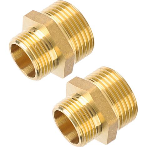 Lot de 2 réducteurs de tuyau flexible de 1/2 à 3/8 - Adaptateur 3/8" à 1/2" - Tuyau 3/8" à 1/2" - Réducteur de tuyau 1/2" à 3/8" - Pour réducteurs de tuyau d'eau (16 x 20 mm) (1/5)