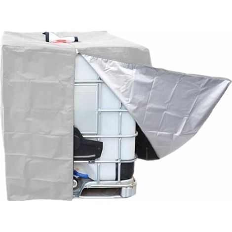 Bâche de réservoir d'eau, Bâche Couverture Réservoir IBC pour Cuve 1000L, Capôt de Protection Container Citerne Eau, Anti-poussière Anti-UV Anti-Pluie, 420D Réservoir d'eau Couvercle, 116 x 100 x 120 (1/5)