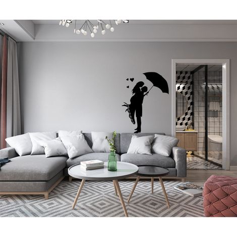 L'AMOUR - Adesivo murale wall sticker in vinile 55x80 cm - Colore: nero (1/2)