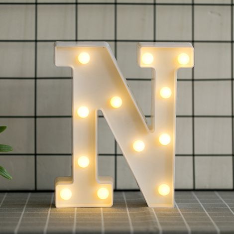 Letras LED iluminadas sobre un soporte con luces brillantes, luz nocturna para cumpleaños, Navidad, bodas, decoración del hogar, fiestas o bares. (1/5)