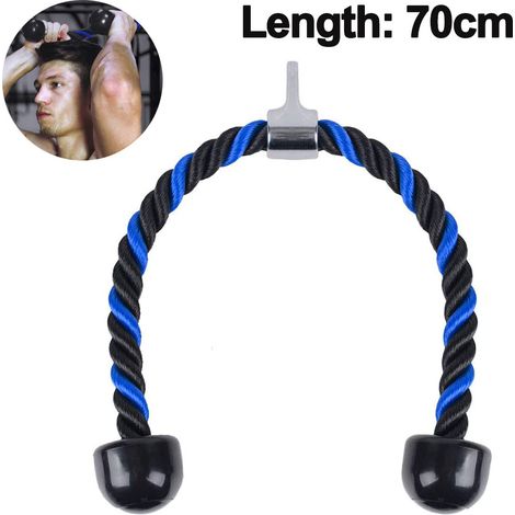 Corde Pour Traction - Corde À Triceps En Nylon Tressé 70/90 cm Ø25 mm - Pour Machine À Câble Et Poulie - 1 Pièce (1/5)