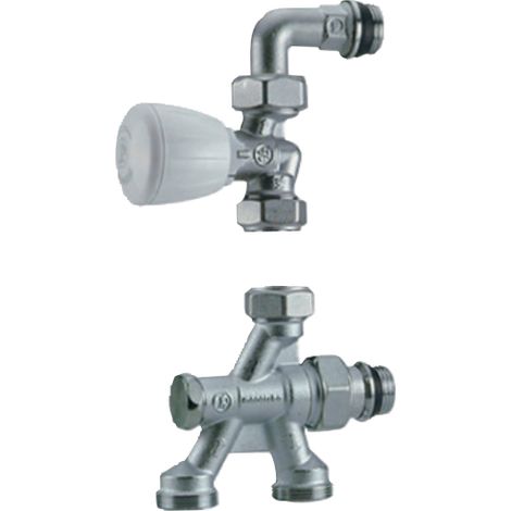 Giacomini – Robinet monotube à canne diamètre 18mm – Entraxe 5cm – Vanne papillon pour chauffage central – Pièces détachées radiateur (1/2)