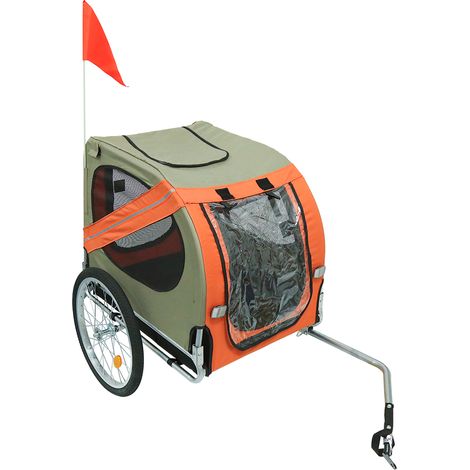 Hundeanhänger Fahrradanhänger Hundetransporter Transportanhänger Hunde Hundefahrradanhänger Orange, (1/5)