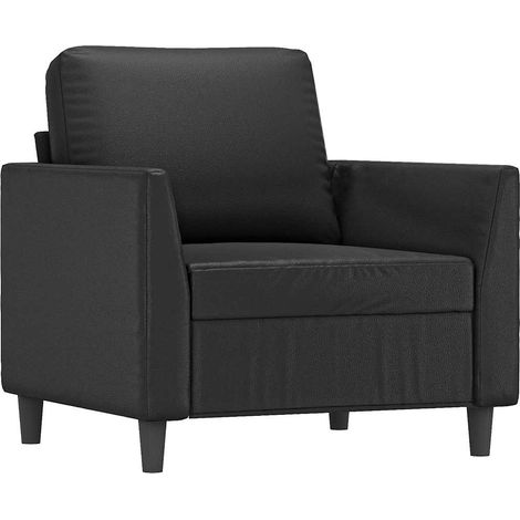 Fauteuil relax  Fauteuil Noir 60 cm Similicuir (1/5)