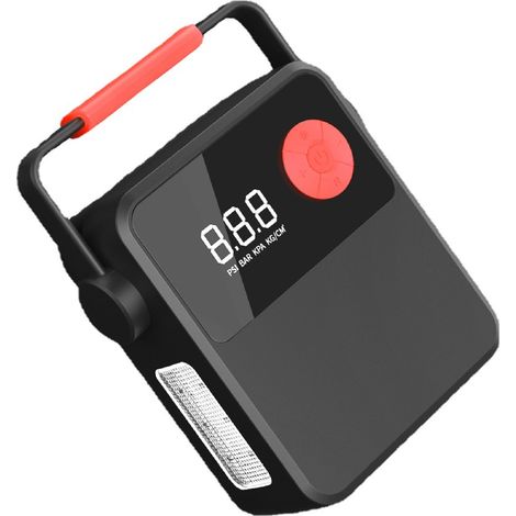 Gonfleur de pneu de voiture, gonfleur de pneu de voiture portable, pompe à pneu numérique avec poignée portable et lumière LED, pompe à air pour voiture, vélo et autres pneus pneumatiques (1/5)