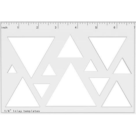 Gabarits de toupie pour le travail du bois, formes de cœur et de triangle avec règles transparentes, design acrylique réutilisable pour réparation de meubles, (B) (1/5)