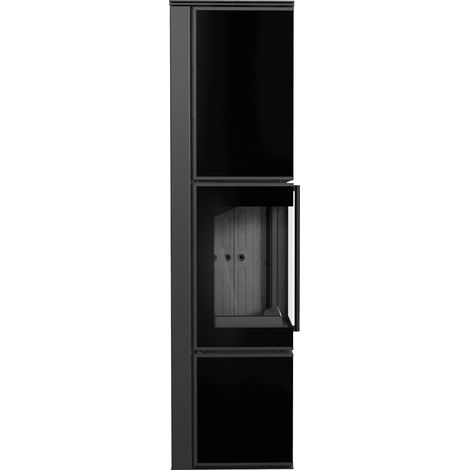 Kaminofen aus Stahl KRATKI TORA/L 8 kW Ø 150 Schwarzes Glaspaneel schwarz Verkleidung (1/5)