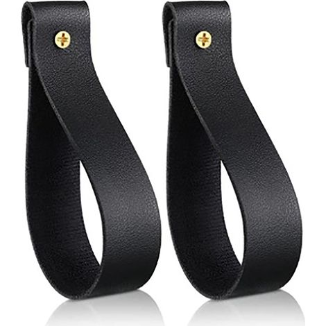 Support Pour Rideau En Cuir Pu - 1 X 4 9 Pouces - Fixation Murale Avec Vis - Pour Rideaux Serviettes Vêtements - Lot De 2 (1/5)
