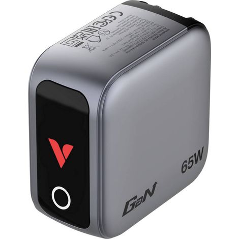 Verbatim 30238 Chargeur USB 65 W QC 3.0, Power Delivery 3.0 gris intérieure GaN (1/4)