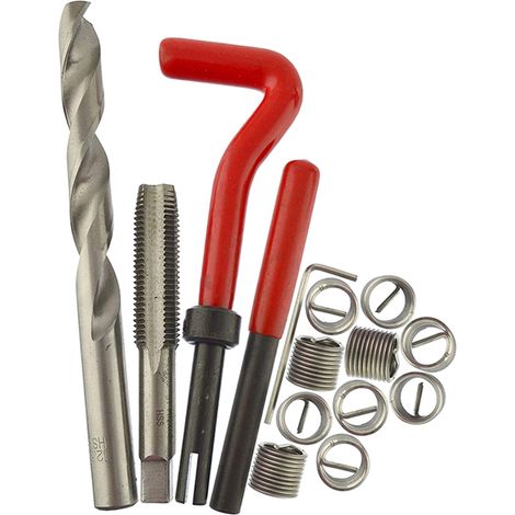 Kit d'insert de réparation de filetage métrique M5 M6 M8 M10 M14, outil de bobine Helicoil Car Pro 1.25 15 pièces (1/5)