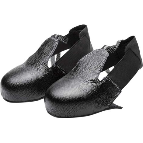 Accessoire pour chaussure et botte de sécurité Housse salon de jardin, Couvre-chaussures de sécurité en cuir anti-écrasement avec embout en acier, couvre-chaussures de protection pour visiteurs, taill (1/5)