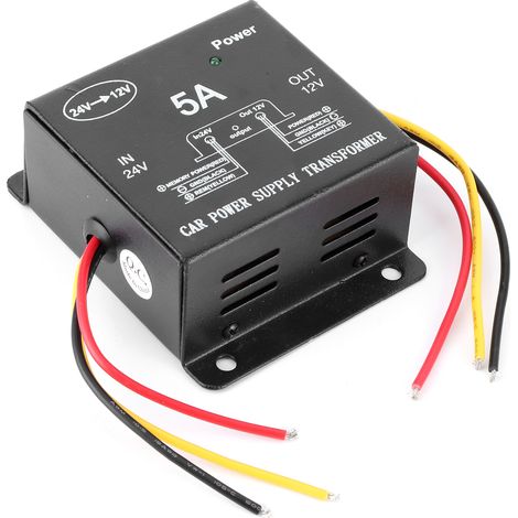 Convertisseur de puissance 5A 24V vers 12V abaisseur pour camion camping-car yacht audio navigation rénovation (1/5)