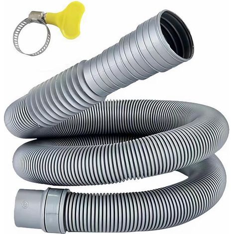 Extension Hose for Washing Machine Dishwasher Drain 2 m Universal Hose Drain Dishwasher Extension Set Including Connector Clamps Water Pipe (1/5)