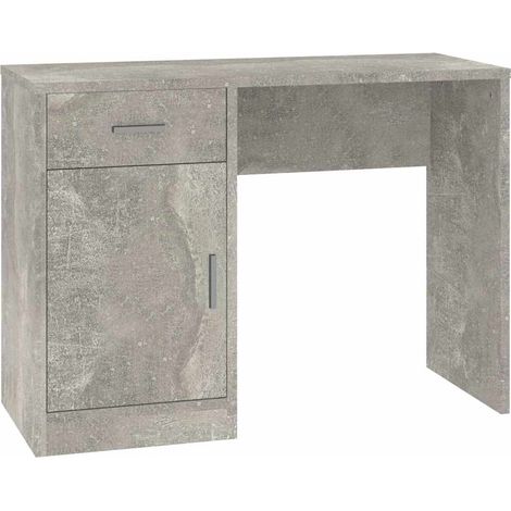 vidaXL Escritorio con cajón y armario contrachapada 100x40x73 cm (1/2)