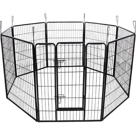 Recinto/Gabbia per cani cuccioli e animali domestici 163 x 163 cm Nero 3712023