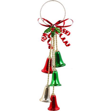 Campanas De Adorno Navideño - Guirnalda Colgante De Campanas De Hierro - Para Árbol De Navidad Puerta Hogar - 1 Unidad (1/5)