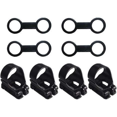 jeu de boucles de fixation professionnelles pour tuba de plongée, supports universels pour tuba (noir)-10x3cm-Black