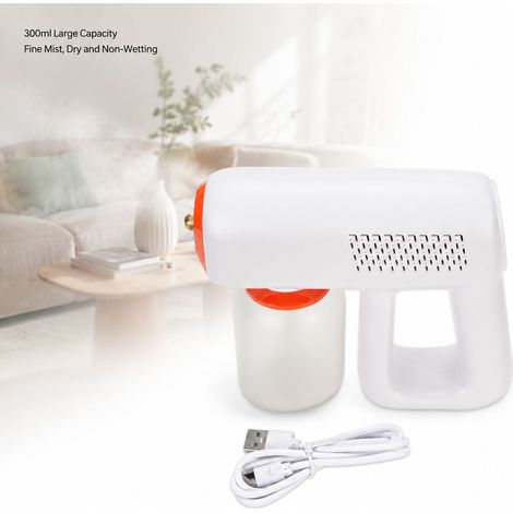 Pulvérisateur à Main - Sans Fil 1200mAh - Buse Cuivre - 300ml - Blanc - Nébulisateur Électrique Portable pour Désinfection (1/5)